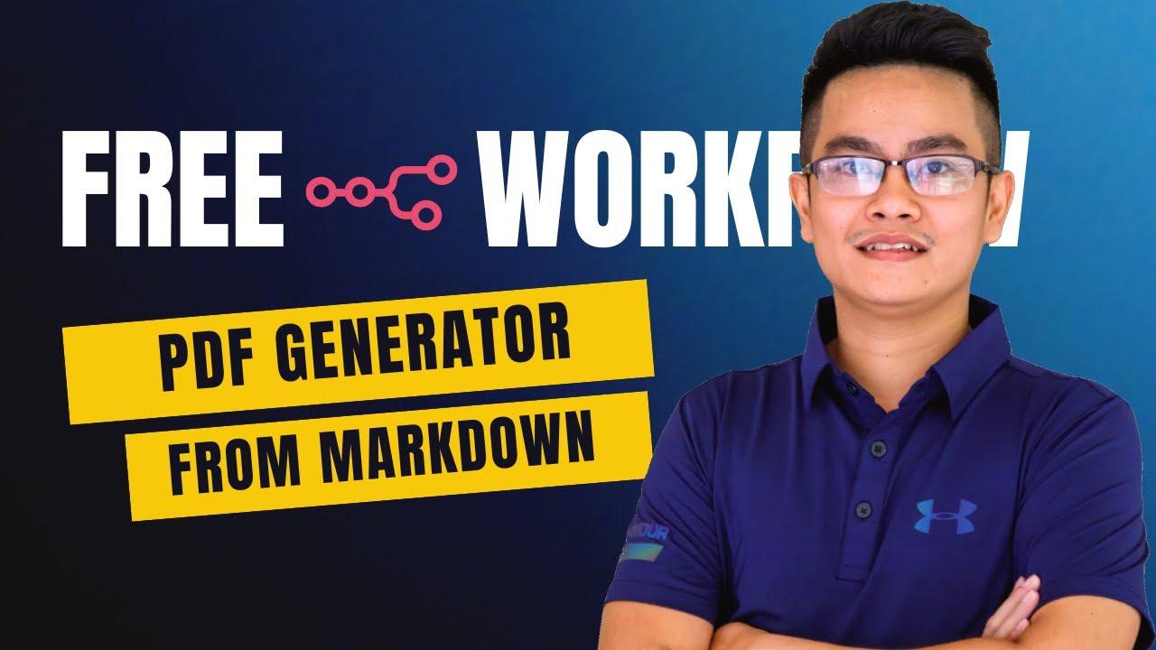 Free PDF Generator from Markdown in n8n